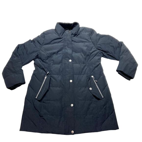 Arctic Expedition Down Black Parka Coat Women Large Designed in Canada - Picture 1 of 10